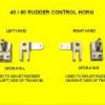 SPDR-018-L Left-Side Rudder Control Horn (Brass shear pin on bottom)